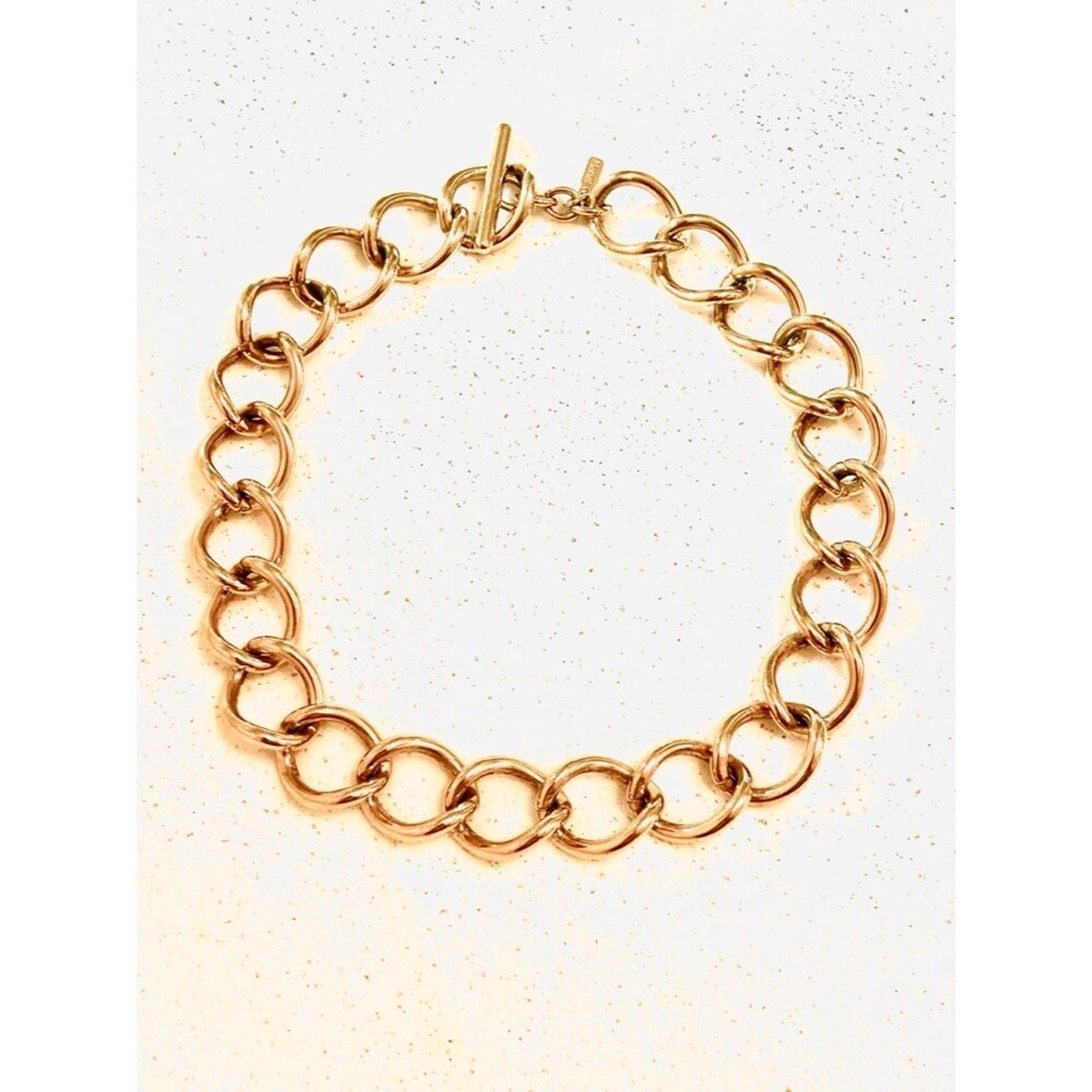 Monet Vintage 70s Statement Gold-tone Chain necklace - Toggle Closure - 18”